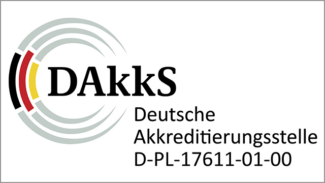 Akkreditierungsymbol Prüflabor (DAkkS)